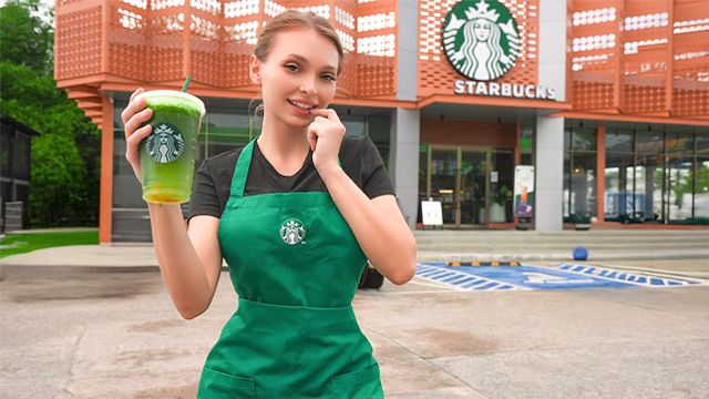 Barista Kahve Döktü, Personel Tuvaletinde Sert Sikişle Özür Diledi